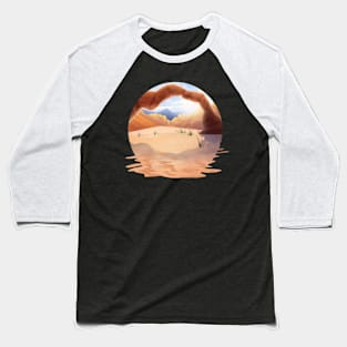 Desert Rock Arch Circle Version Baseball T-Shirt